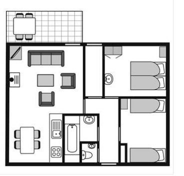 Plattegrond 4-persoons Comfort (4C)