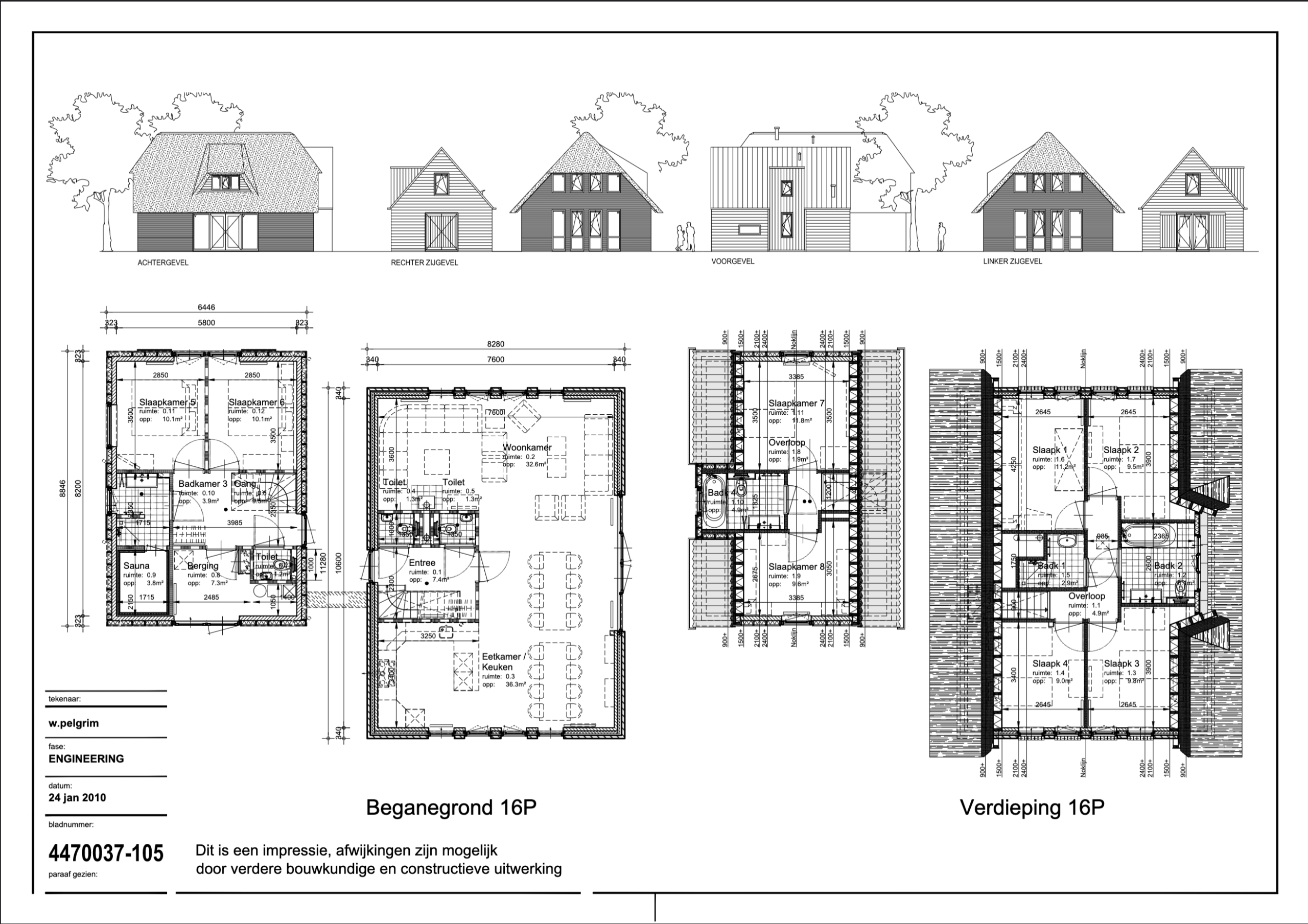 Plattegrond 16-persoons Extra Luxe (16EL)
