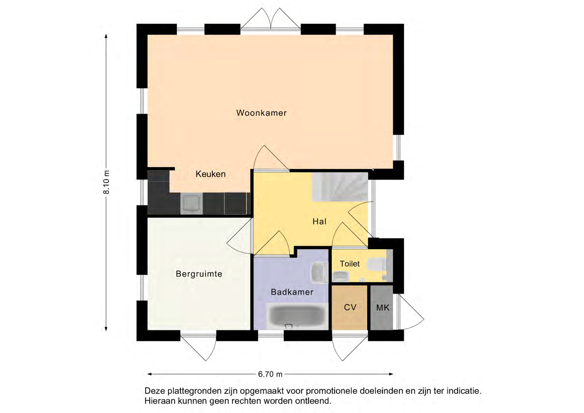 Plattegrond Boerenhoeve 4-persoons Comfort