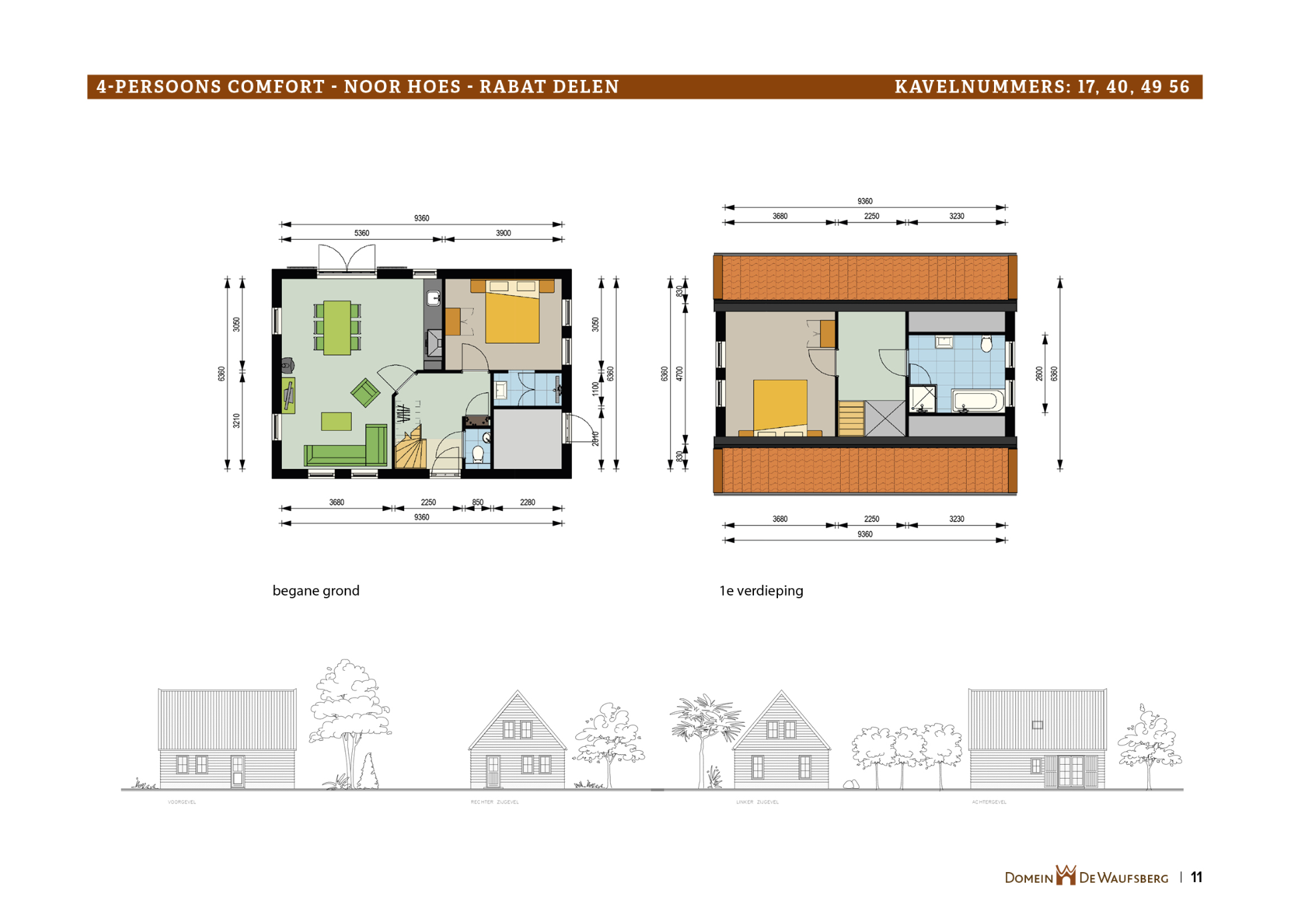 Plattegrond Woningtype 4-persoons Comfort
