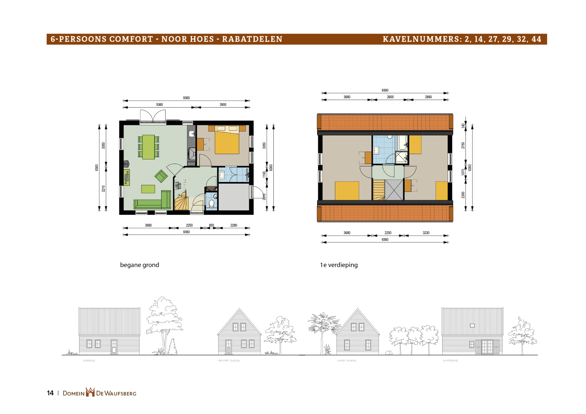 Plattegrond Woningtype 6-persoons Comfort