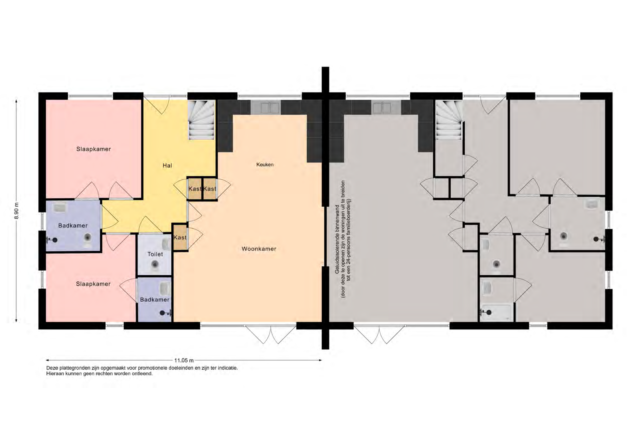 Plattegrond Familieboerderij 12-persoons Comfort