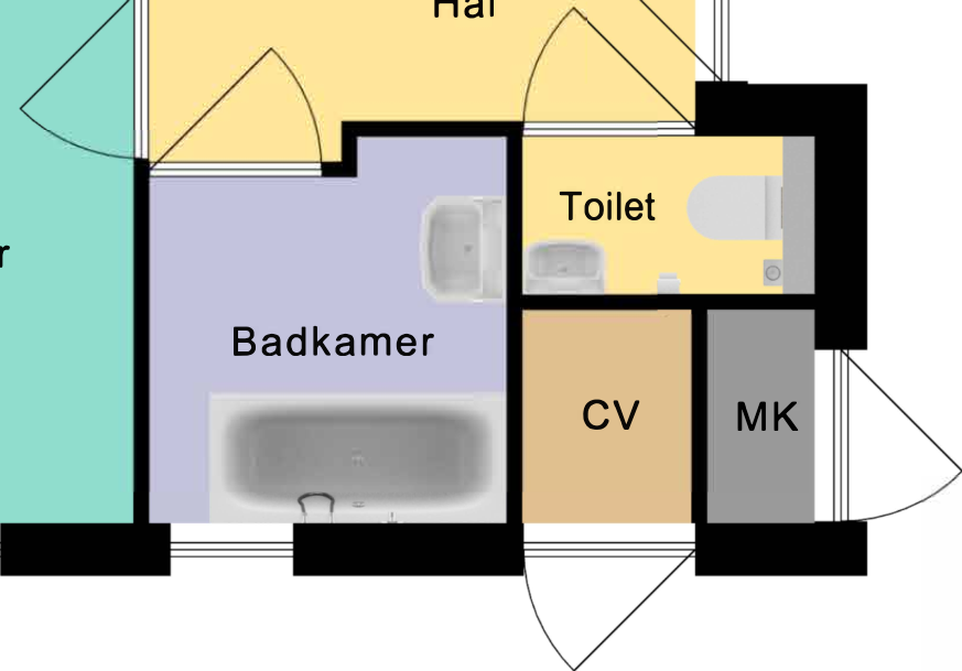 Plattegrond Boerenhoeve 4-persoons Kinderbungalow