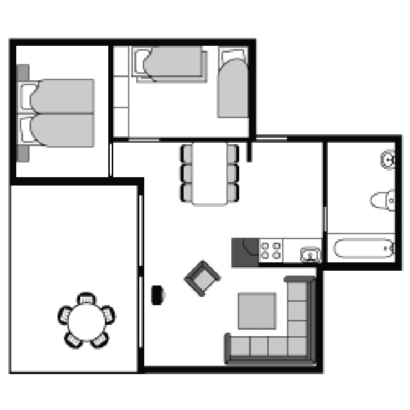 Plattegrond 5-persoons (5B1 / C1 / VB22)