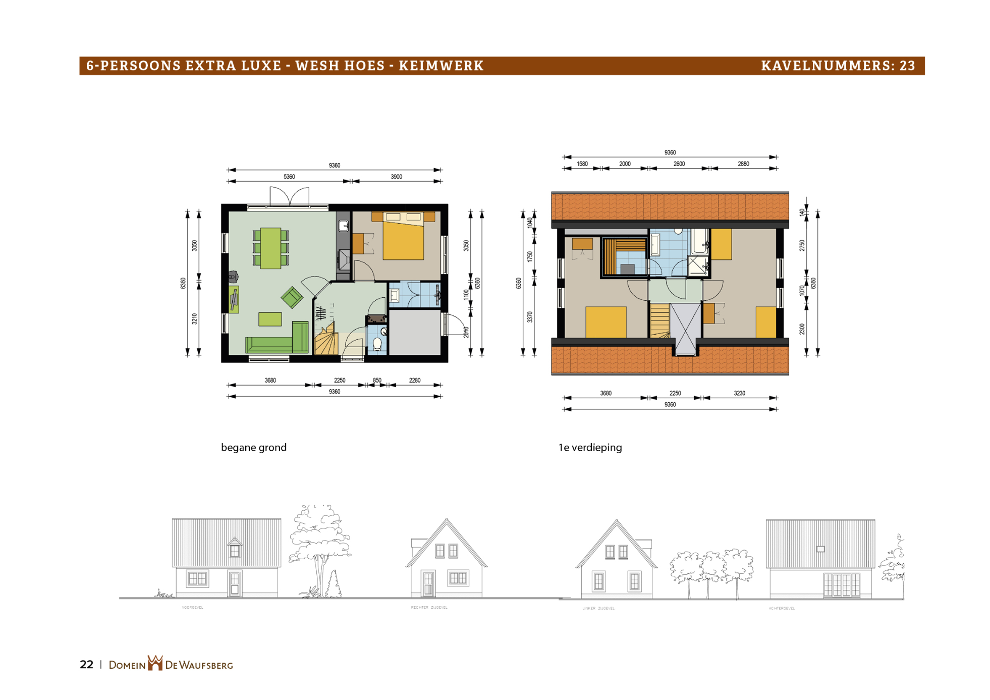 Plattegrond Woningtype 6-persoons Extra Luxe