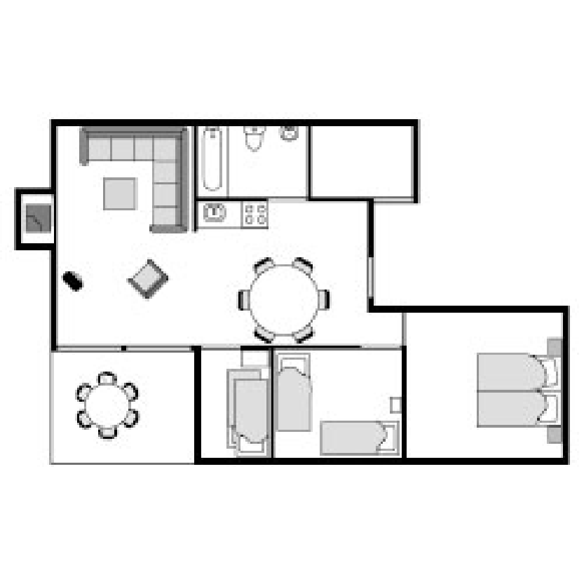 Plattegrond 6-persoons Variant (6B2 / D2 / VB24)