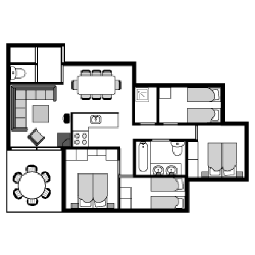 Plattegrond 8-persoons (8C / E / VB25)