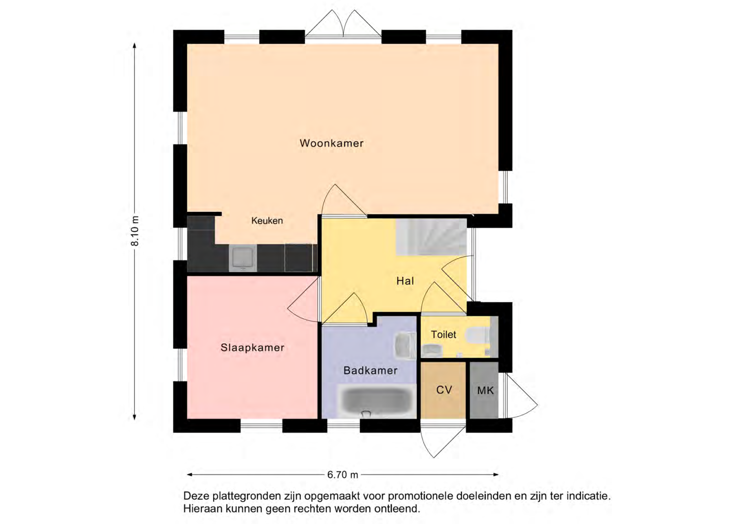 Plattegrond Boerenhoeve 6-persoons Comfort