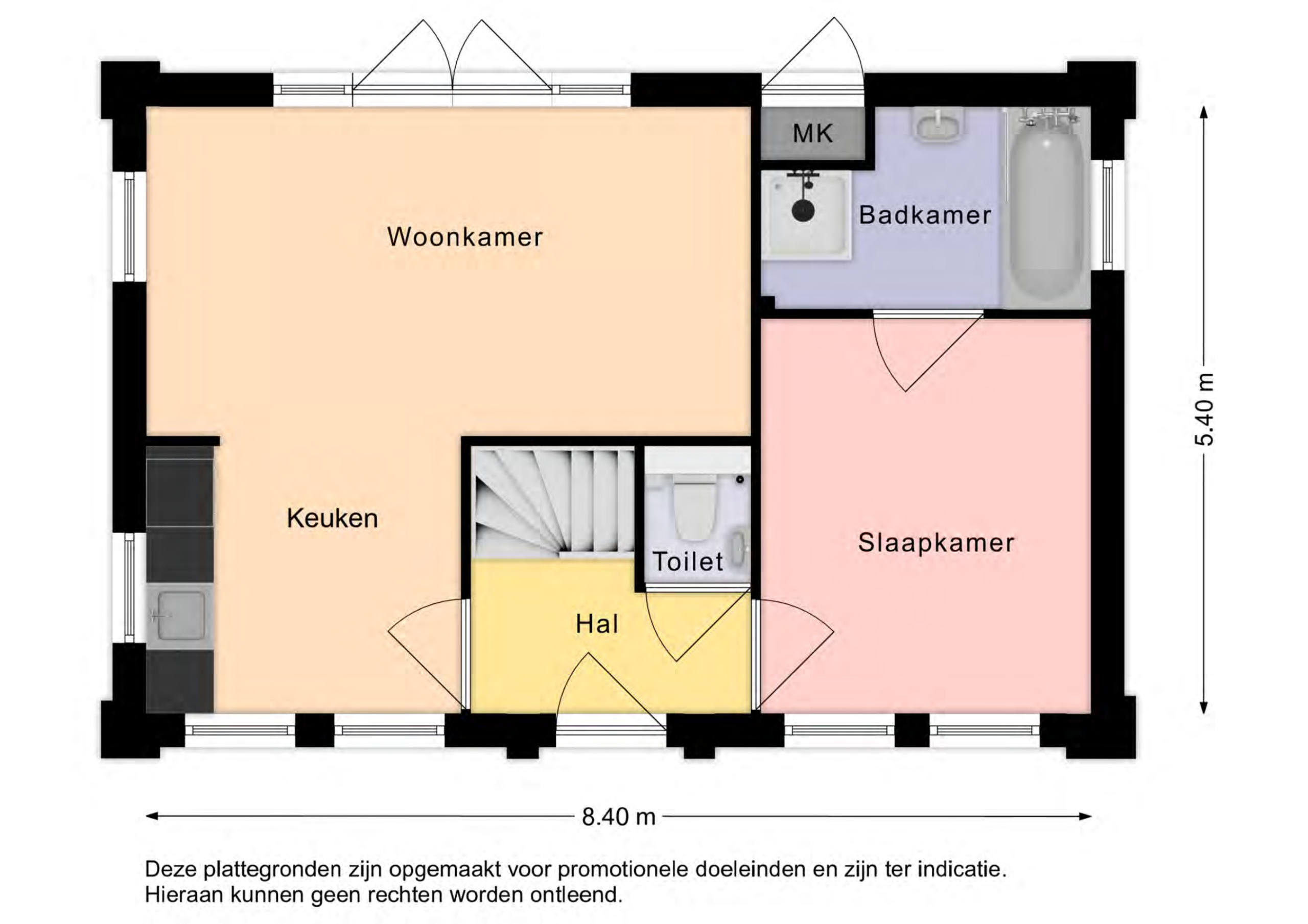 Plattegrond Notariswoning 6-persoons Comfort